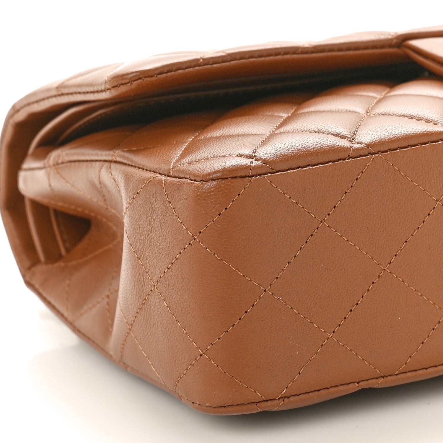 Chanel Lambskin Quilted Medium Double Flap Brown 9 of 11
