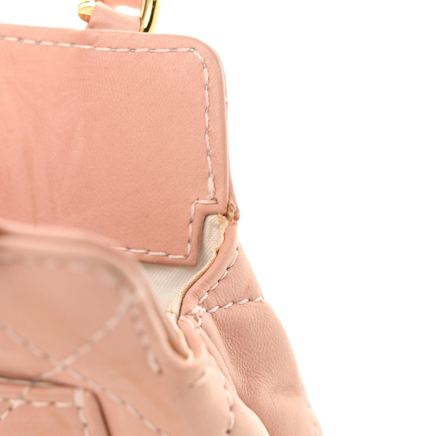 Chanel Lambskin Quilted Mini Evening Bag Pink 14 of 14