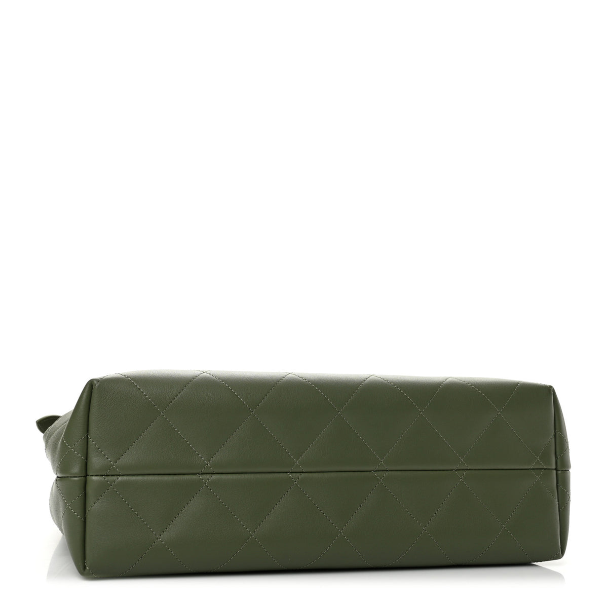 Calfskin Quilted Small Coco Base Shopping Bag Khaki