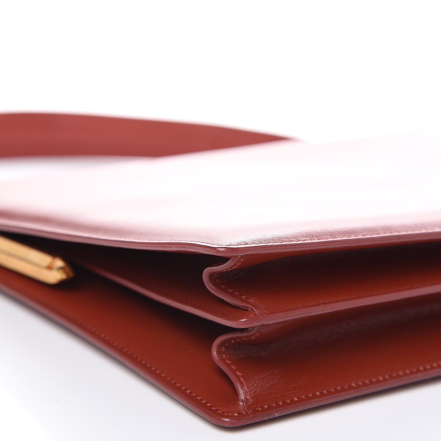 Celine Patina Box Calfskin Medium Clasp Bag Scarlet 8 of 11