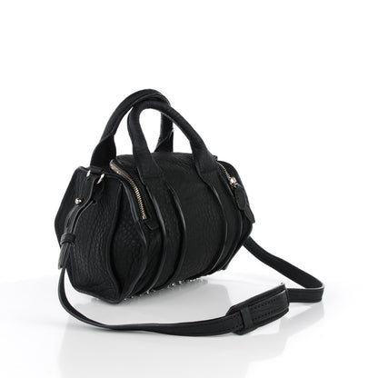 Alexander Wang Pebbled Lambskin Inside Out Rockie Black Clear Resin Hardware 3 of 8