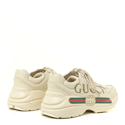 Gucci Calfskin Logo Womens Rhyton Sneakers 40 Ivory 5 of 20
