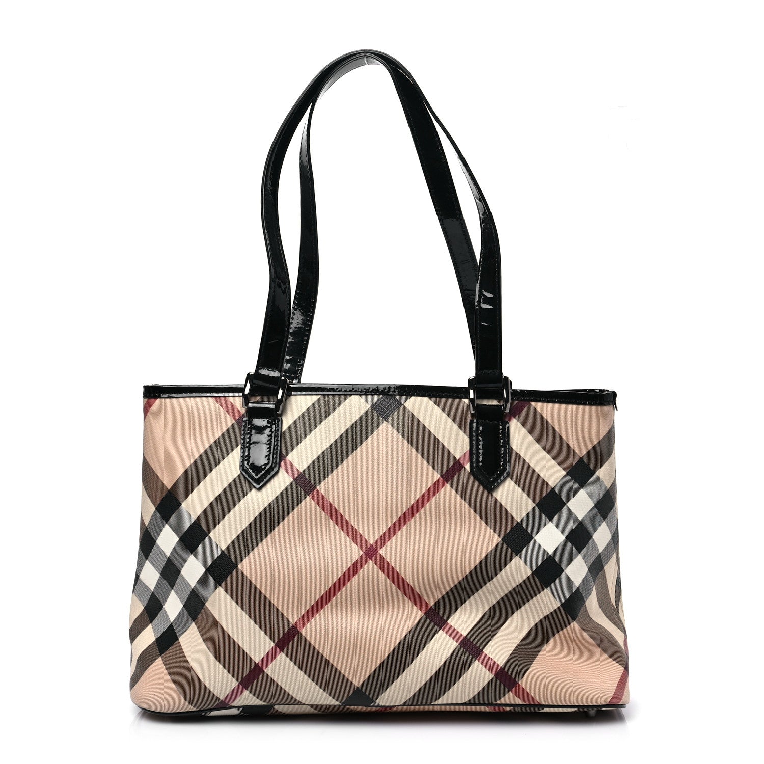 Burberry Supernova Check Small Nickie Tote Black 1 of 8