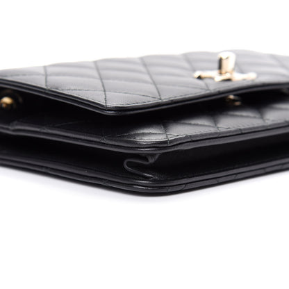 Chanel Lambskin Quilted Trendy CC Wallet On Chain WOC Black 6 of 10