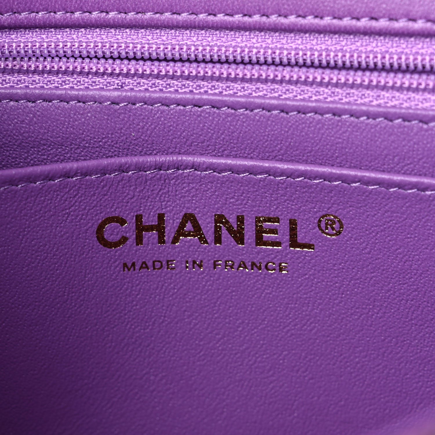 Chanel Tweed Quilted Mini Rectangular Flap Light Purple Pink Navy 6 of 10