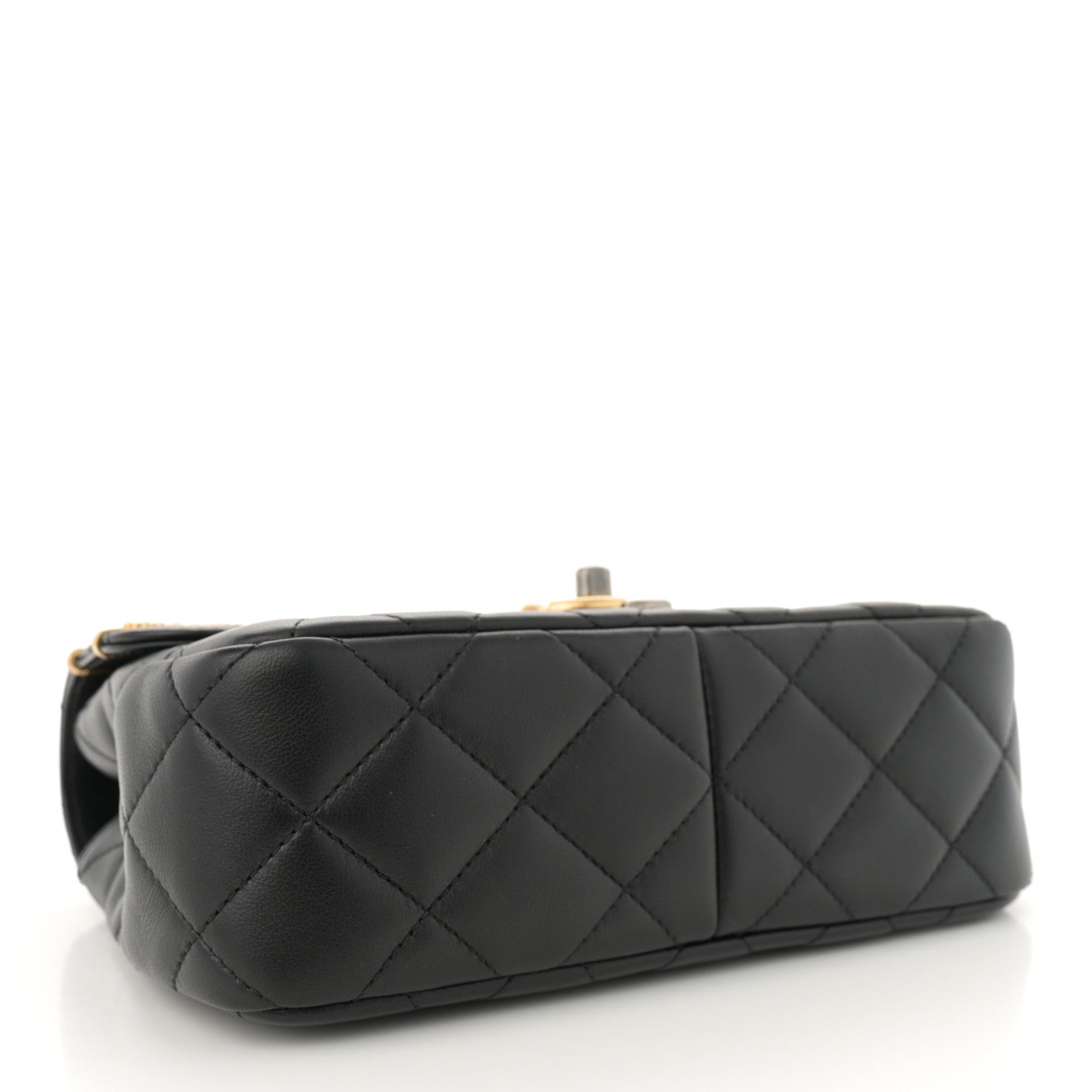 Chanel Lambskin Quilted Small Coco Clips Single Flap Black 4 of 13