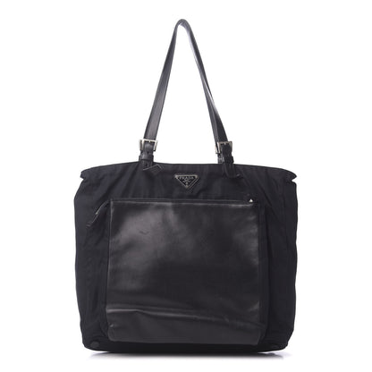 Prada Tessuto Nylon Soft Calfskin Tote Baltico 1 of 10