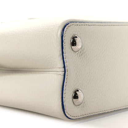 Louis Vuitton Taurillon Capucines BB White Blue 8 of 11