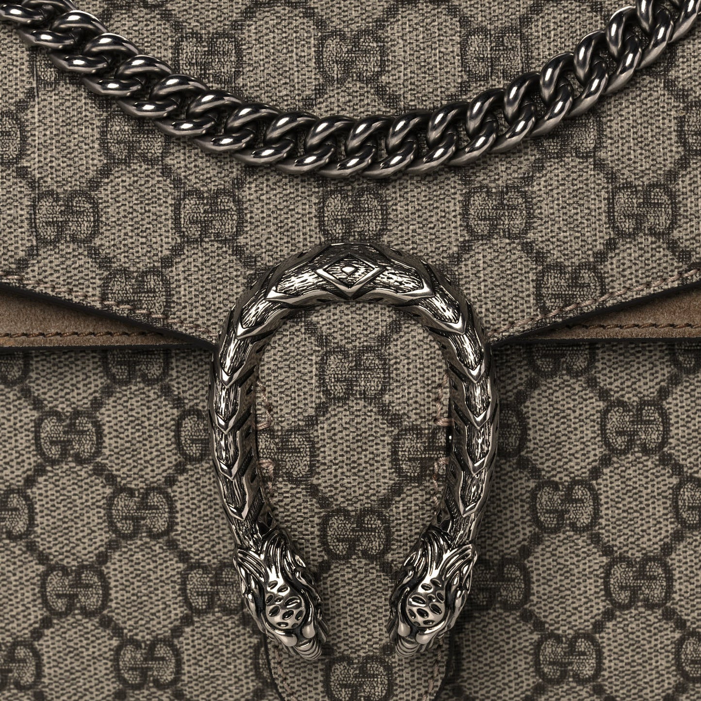 GG Supreme Monogram Small Dionysus Shoulder Bag Taupe