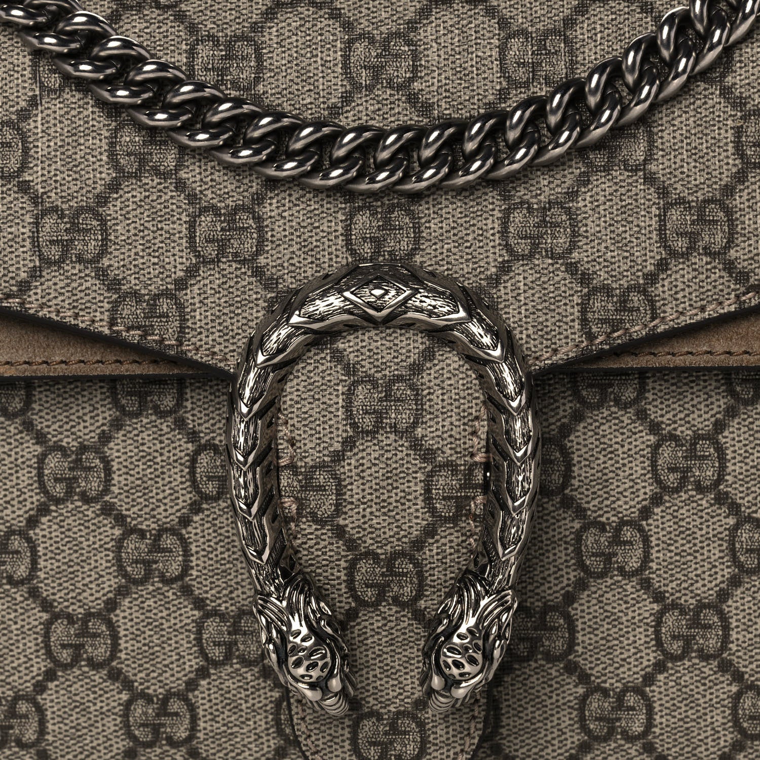 Gucci GG Supreme Monogram Small Dionysus Shoulder Bag Taupe 8 of 13