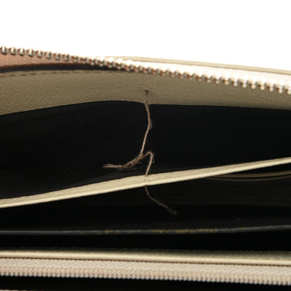 Gucci Monogram Metal Bar Zip Around Wallet Beige Ebony Off White 9 of 12