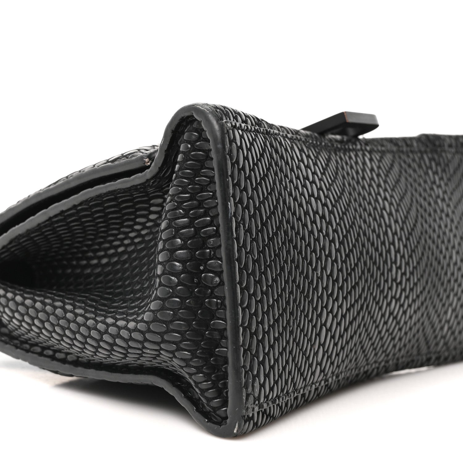 Balenciaga Matte Calfskin Snake Embossed Tonal B Small Hourglass