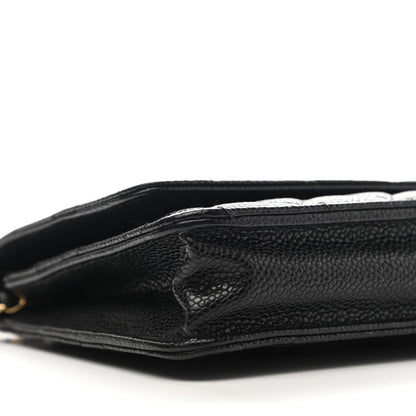 Chanel Caviar Quilted Wallet On Chain WOC Black 12 of 13