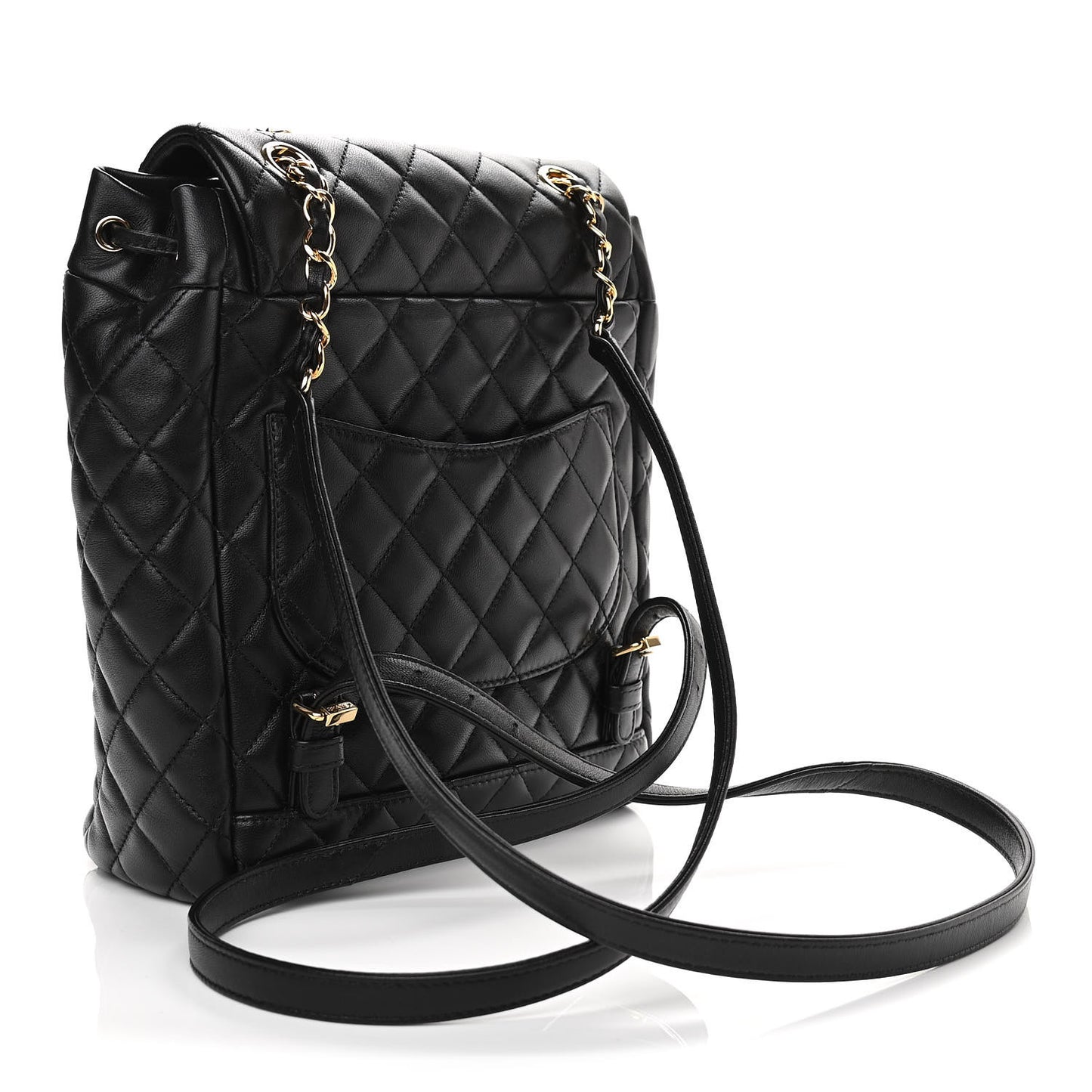 Calfskin Quilted Small Urban Spirit Backpack Black