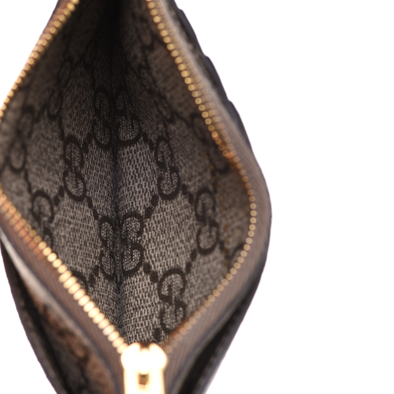Gucci X BALENCIAGA GG Supreme Monogram Zip Card Case Beige Ebony 5 of 7