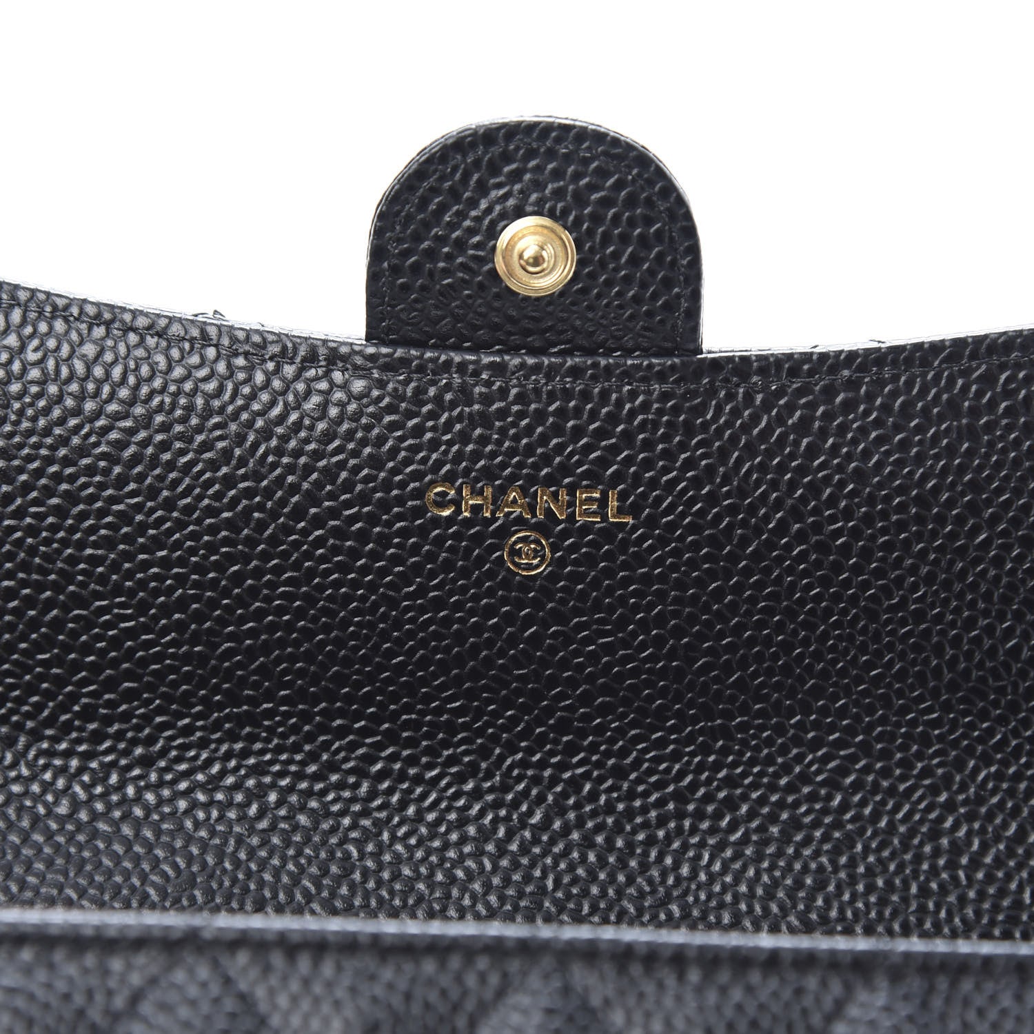Chanel Caviar Quilted Large Gusset Flap Wallet Black 6 of 9