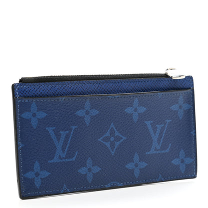 Louis Vuitton Monogram Taiga Coin Card Holder Cobalt 3 of 8