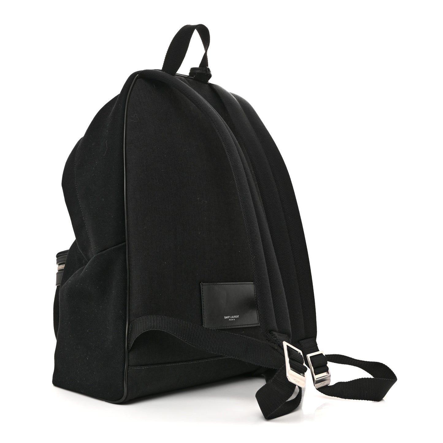 Canvas Signature Embroidered City Backpack Black