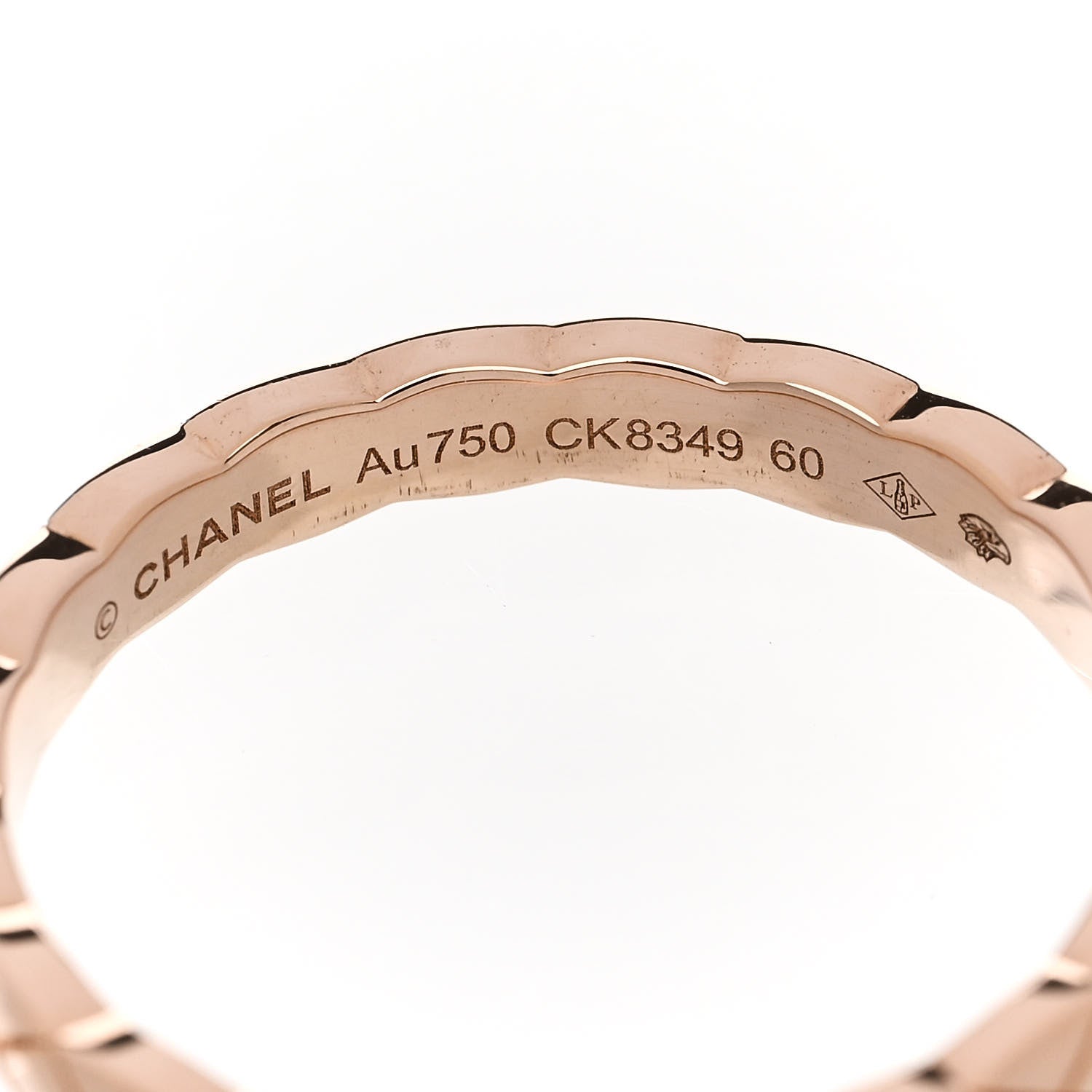 Chanel 18K Beige Gold Mini Coco Crush Ring 60 9 4 of 5
