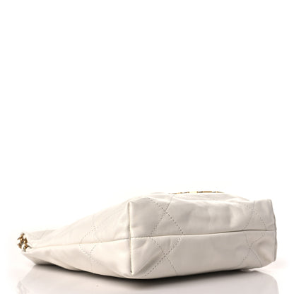 Chanel Shiny Calfskin Quilted Mini Chanel 22 White 4 of 9