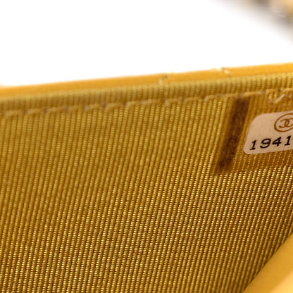 Chanel Lambskin Quilted Wallet on Chain WOC Yellow 8 of 13