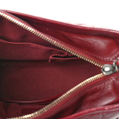 Chanel Aged Calfskin Quilted Small Gabrielle Hobo Burgundy 5 of 9