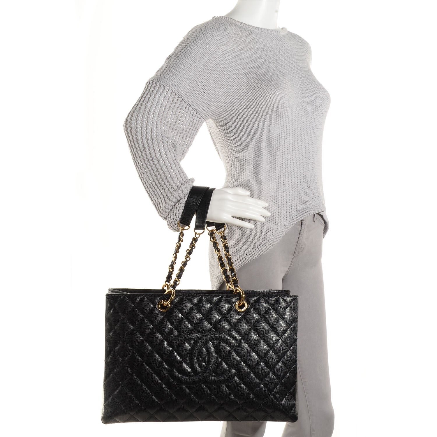 Chanel Caviar XL Grand Shopping Tote GST Black 2 of 8