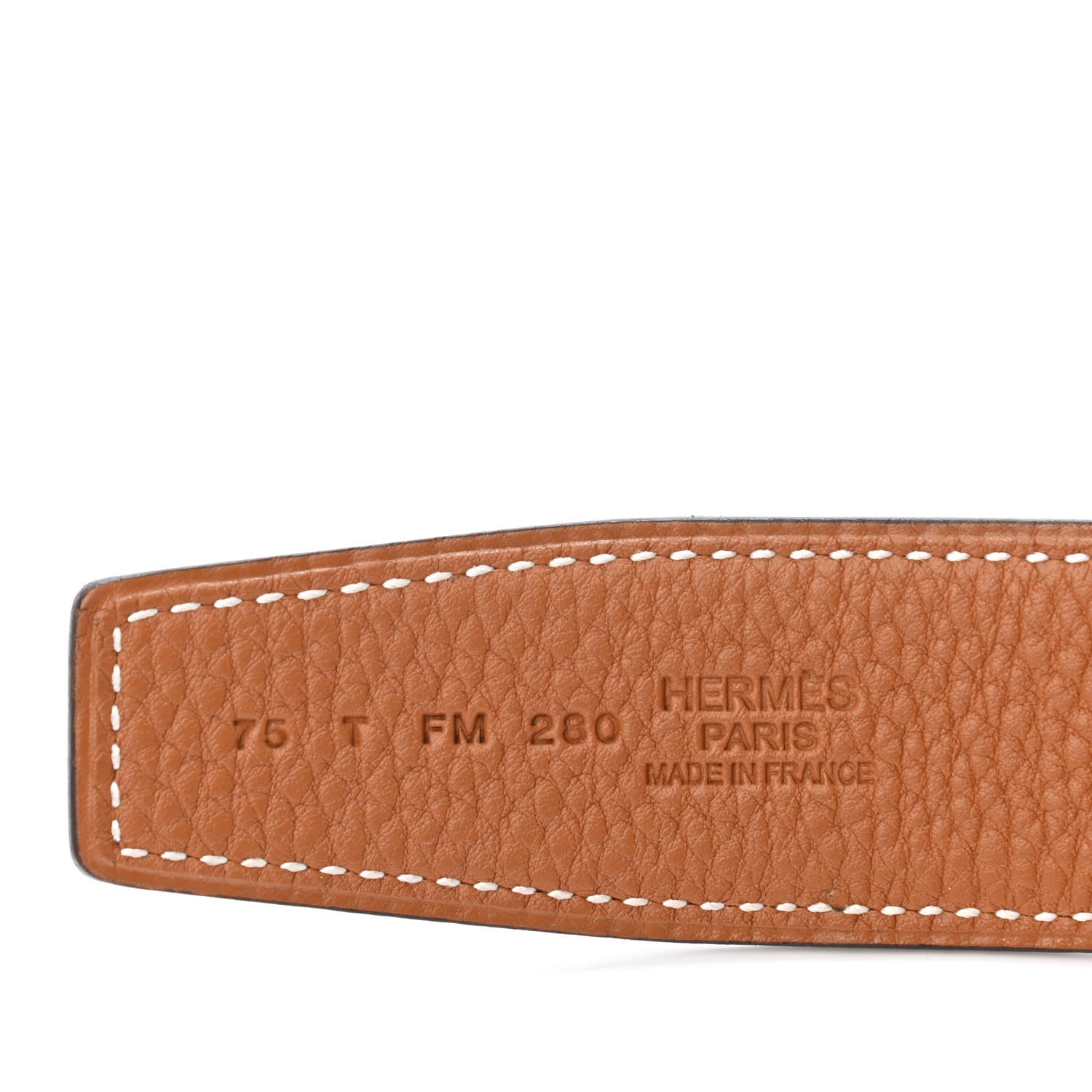 Hermes Box Togo 32mm Belt Strap 75 Black Gold 3 of 3