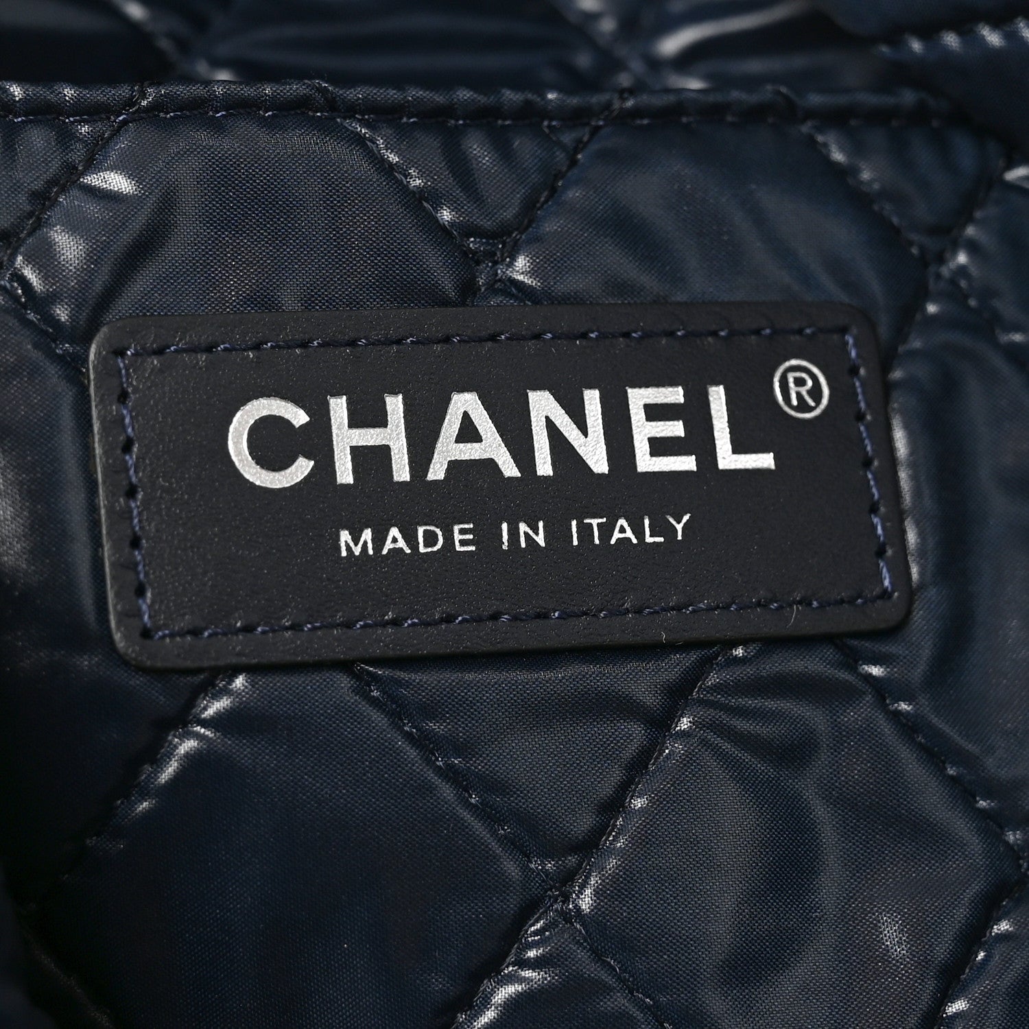 Chanel Nylon Cat Emoticon Tote Navy Silver 7 of 11