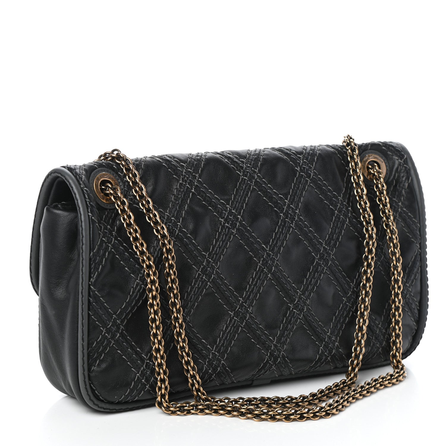 Chanel Calfskin Stitch Triptych Flap Black 3 of 10