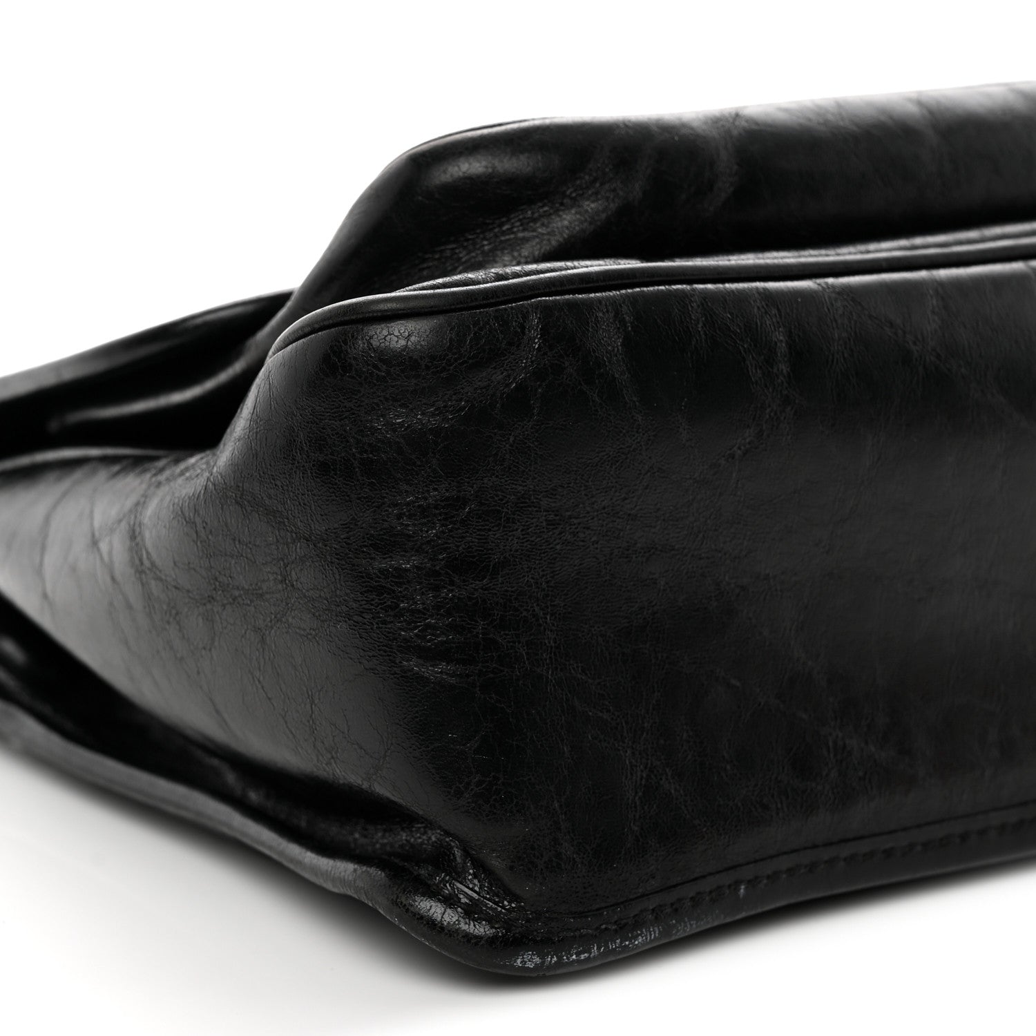 Saint Laurent Crinkled Calfskin Monogram Medium Niki Chain Satchel Black 9 of 11