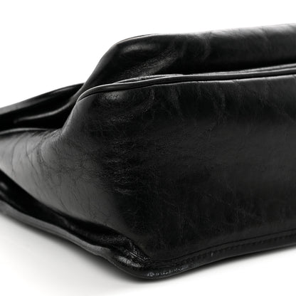 Saint Laurent Crinkled Calfskin Monogram Medium Niki Chain Satchel Black 9 of 11
