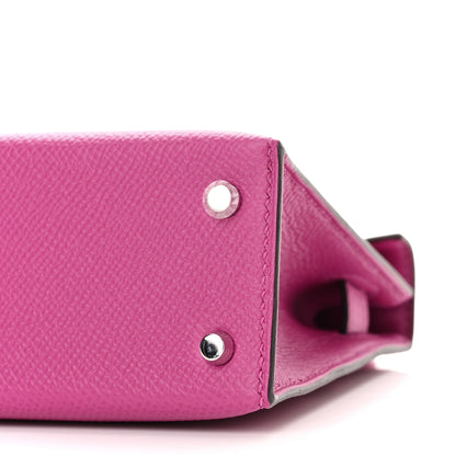 Hermes Epsom Mini Kelly Sellier 20 Rose Pourpre 9 of 10