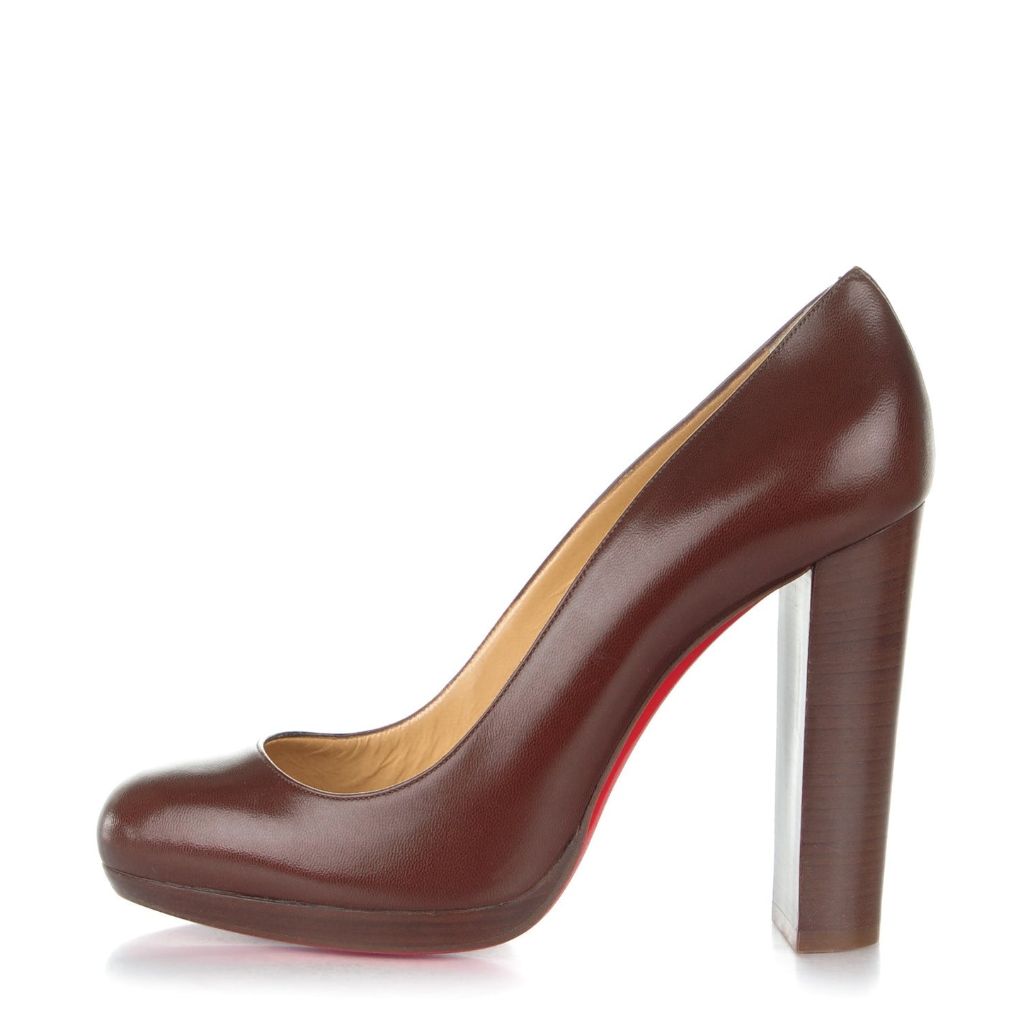 Kid Leather Grapi 120 Platform Pumps 38 Havane