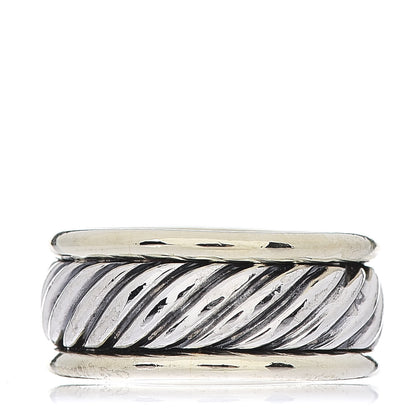 David Yurman Sterling Silver 14K Yellow Gold Citrine 9mm Cable Band Ring 52 6 4 of 6