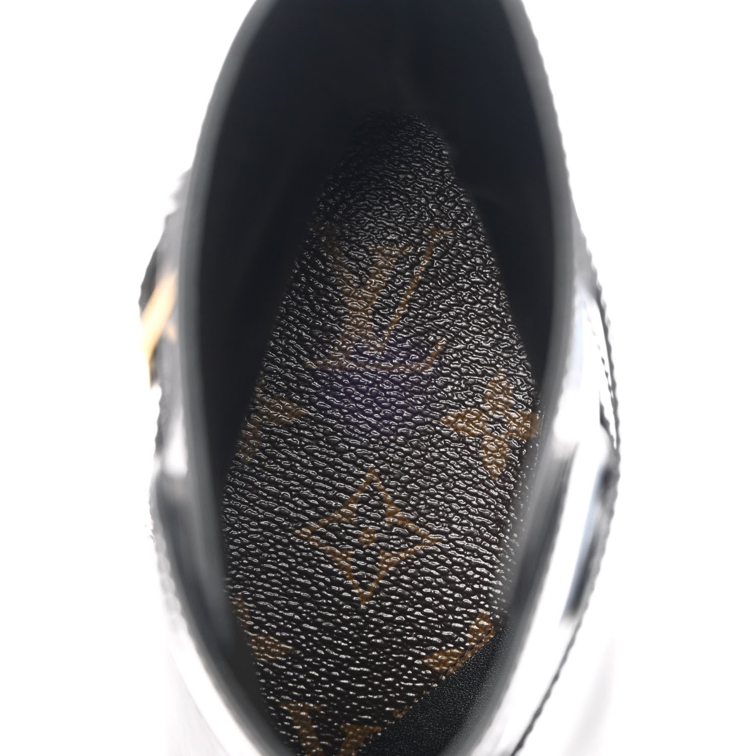 Louis Vuitton Patent Calfskin Monogram Flat Ankle Boots 37 Black 7 of 10