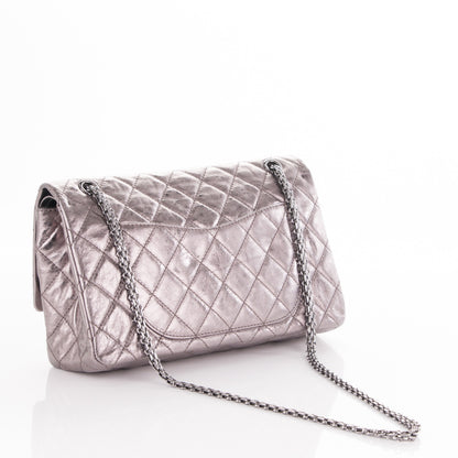 Chanel Metallic Aged Calfskin Quilted 2.55 Reissue 226 Flap Dark Silver 3 of 7