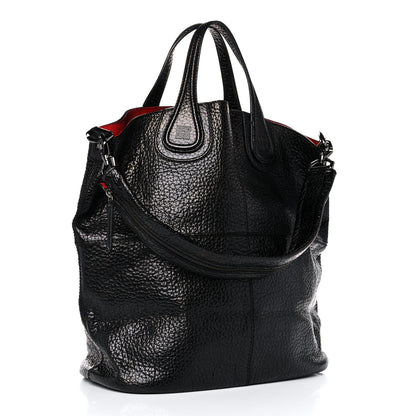 Givenchy Glazed Pebbled Calfskin Nightingale North South Tote Black 3 of 12