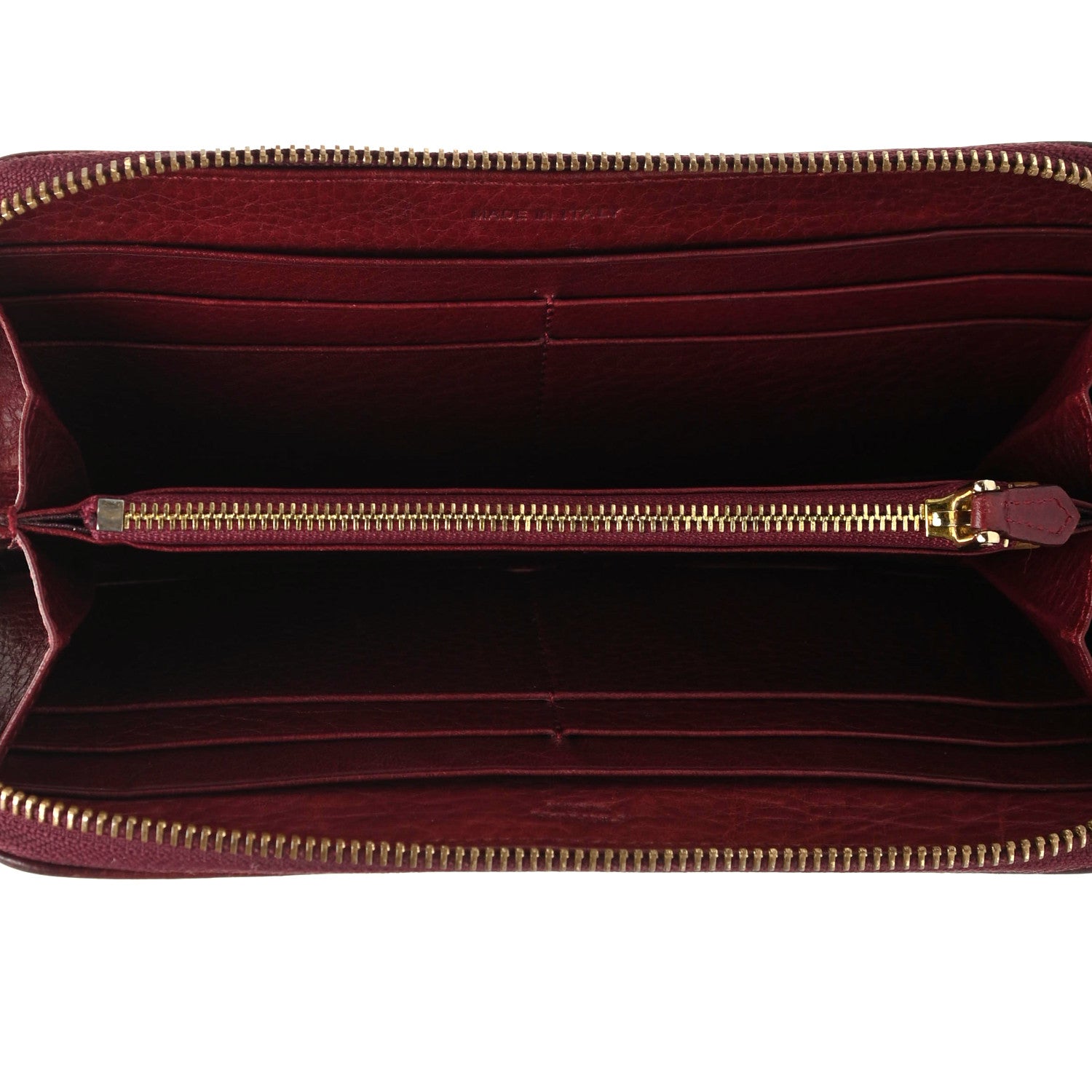 Prada Vitello Daino Metal Zip Around Wallet Etrusco 5 of 7