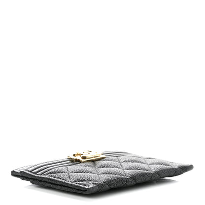 Chanel Caviar Quilted Boy Card Holder Black 4 of 9