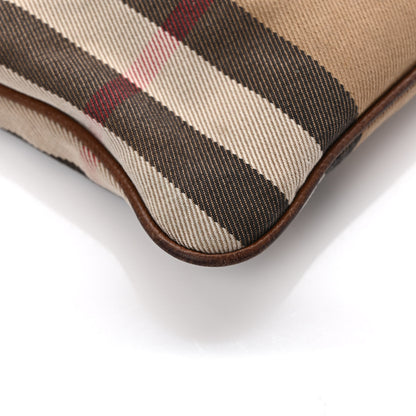 Burberry House Check Derby Peyton Crossbody Clutch Bag Tan 10 of 13