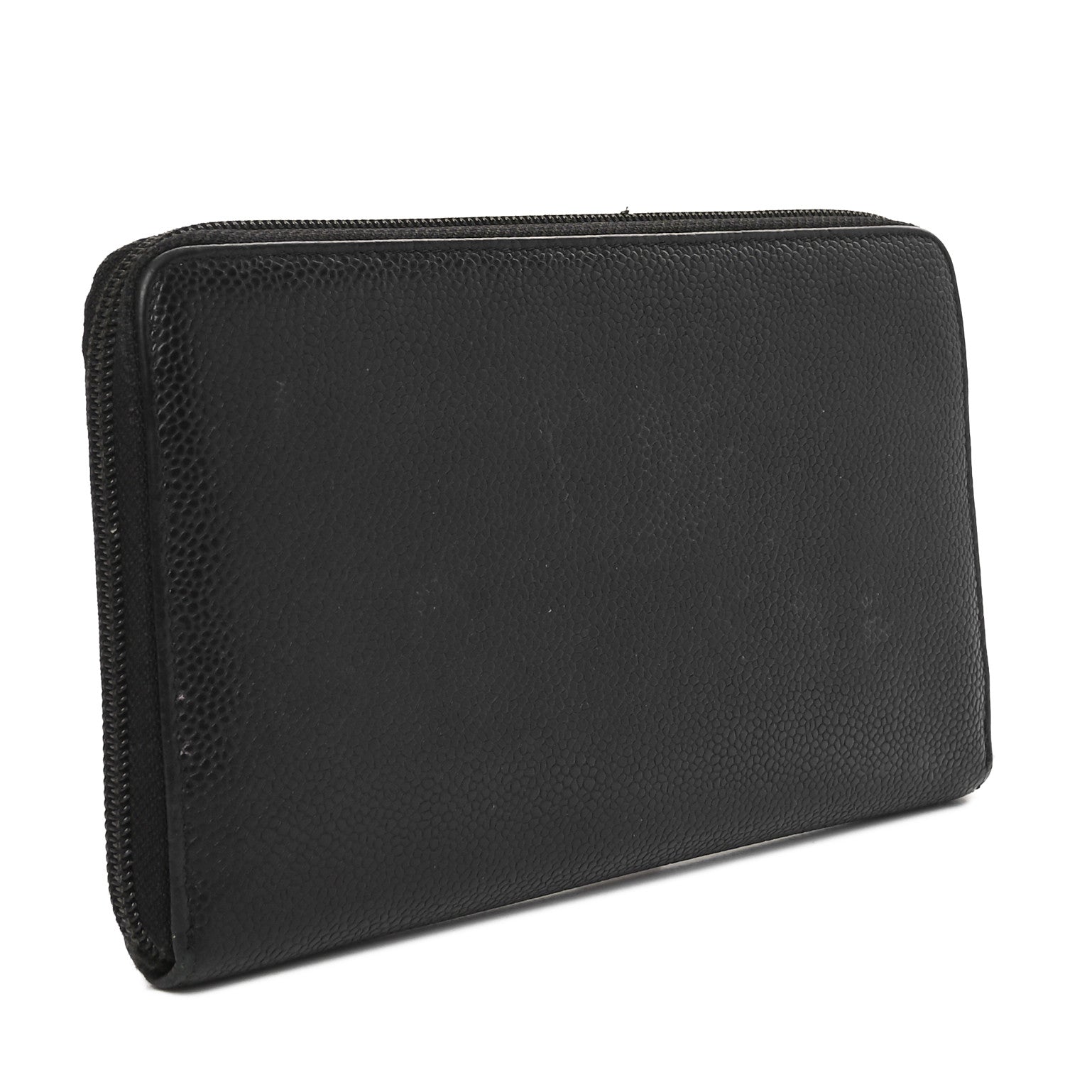 Chanel Caviar CC Timeless Large Zip Around Wallet Black 3 of 12