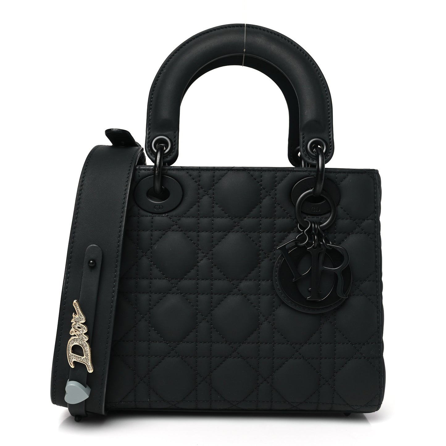 Ultra Matte Calfskin Cannage Small My ABCDior Lady Dior Black