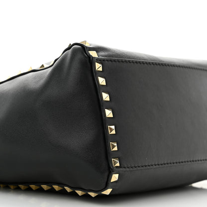 Valentino Garavani Vitello Rockstud Double Handle Tote Black 9 of 14