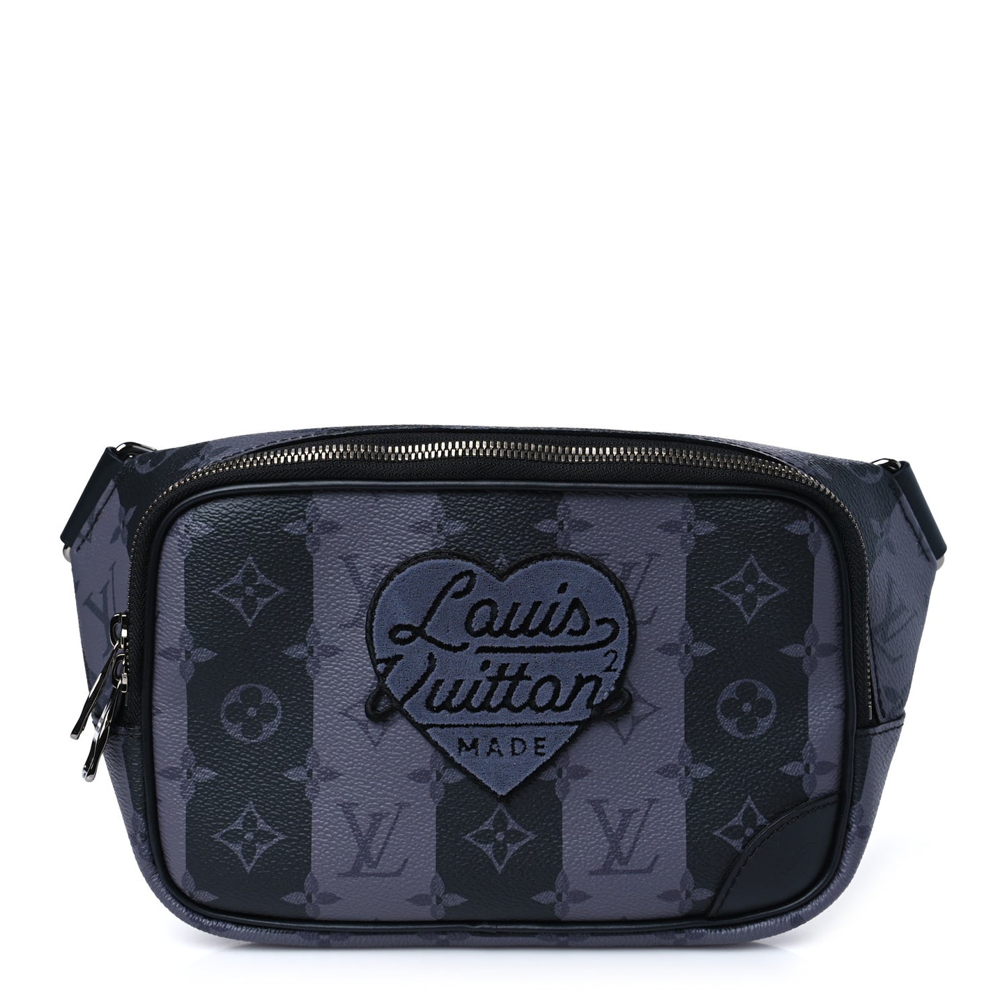 X NIGO Monogram Eclipse Stripes LV Heart Modular Sling Bag