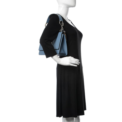 Fendi Vitello Century Opaco F is Fendi Kan I Shoulder Bag Ceruleo 3 of 10