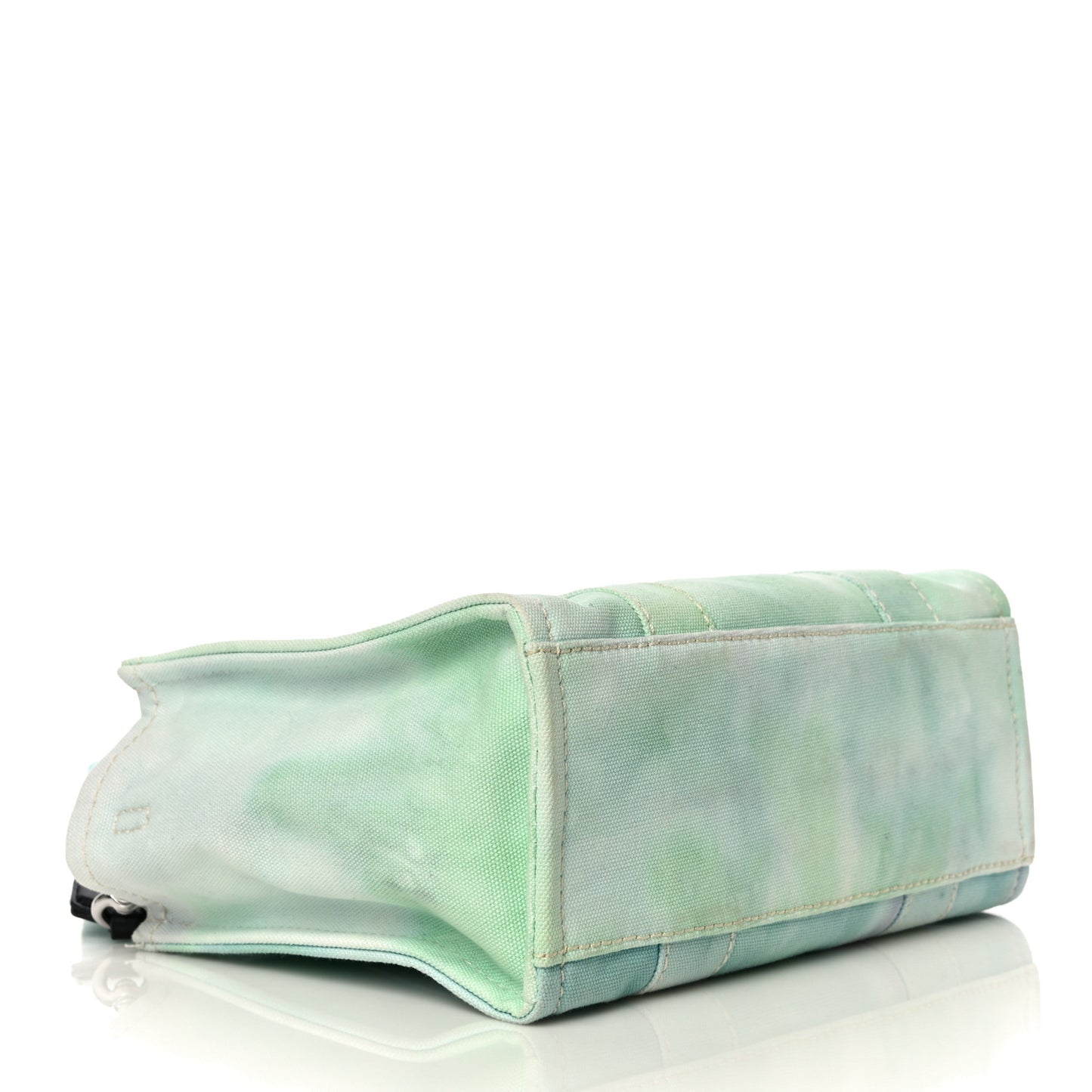Cotton Canvas Tie Dye Small The Traveler Tote Bag Green