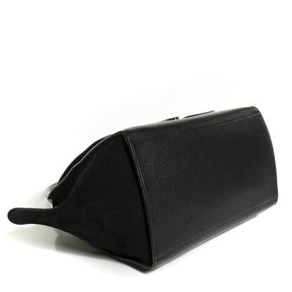 Celine Drummed Calfskin Suede Large Trapeze Black 4 of 9