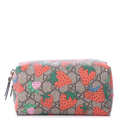Gucci GG Supreme Monogram Strawberry Cosmetic Case 1 of 7