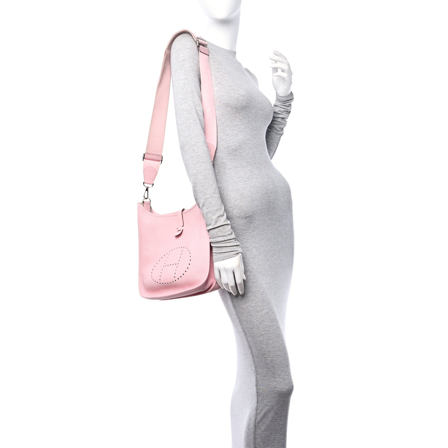 Hermes Taurillon Clemence Evelyne III PM Rose Sakura 2 of 19